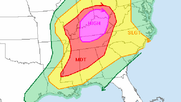 Moderate risk of severe weather in effect - The Hartselle Enquirer